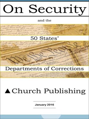 cover image of On Security and the 50 States' Departments of Corrections